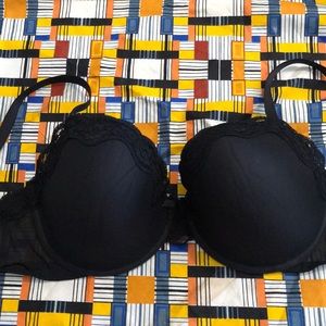 Savage X Fenty Black Mesh Demi Cup Bra 36DDD